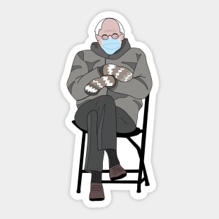 Bundled up Bernie Sticker